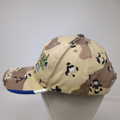 August Sportswear US Air Force Baseball Cap Beige One Size Desert Camo Logo Hat