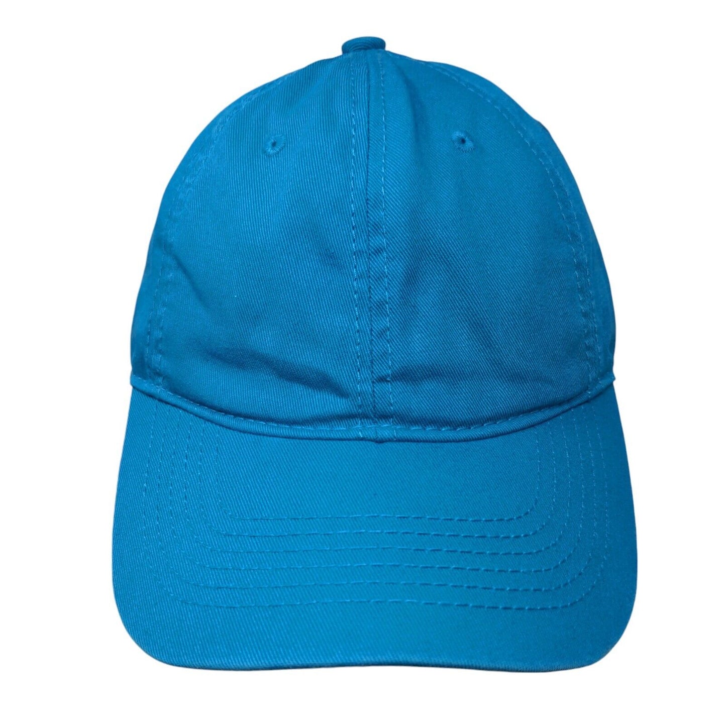 Unbranded Slideback Hat Blue One Size Adjustable Vented Holes 6 Panel Blank