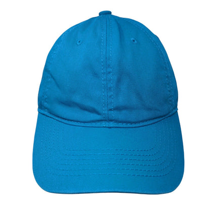 Unbranded Slideback Hat Blue One Size Adjustable Vented Holes 6 Panel Blank
