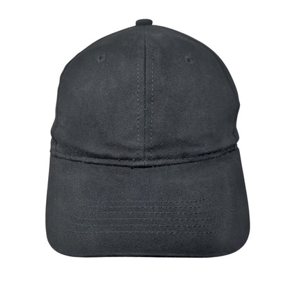 George Strapback Hat Black One Size Adjustable Vented Holes 6 Panel Blank