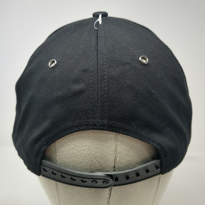 Cupbop Shhh Just Eat Snapback Hat Black Red One Size Flat Brim 3D Embroidery