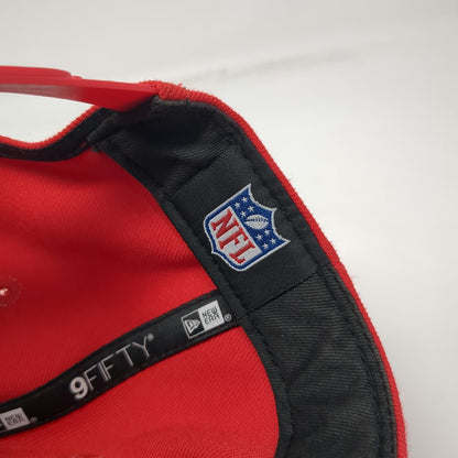 New Era Kansas City Chiefs NFL Red Snapback One Size Hat 9FIFTY Flat Brim White