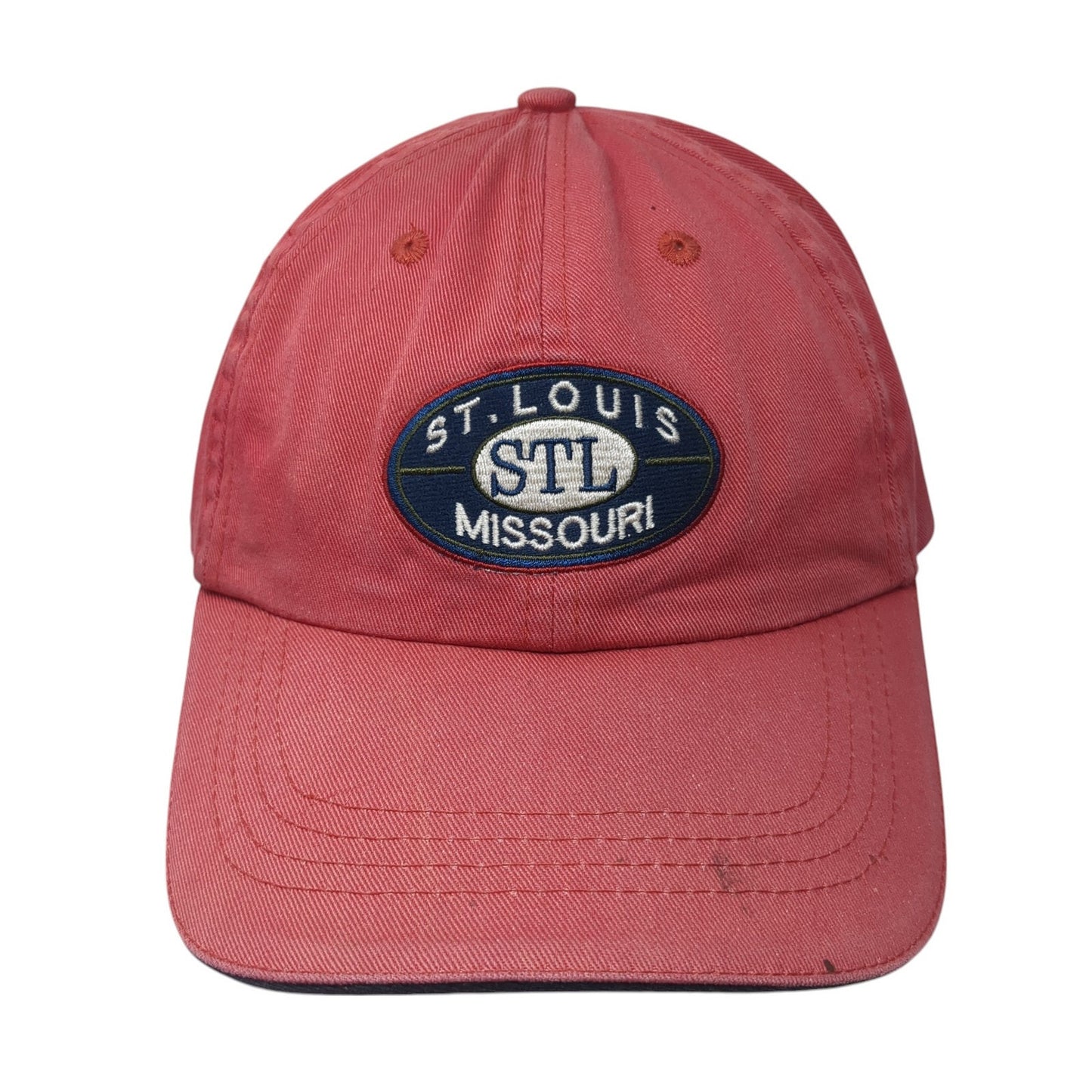 St. Louis Missouri STL Slideback Hat Red One Size Adjustable Fahrenheit