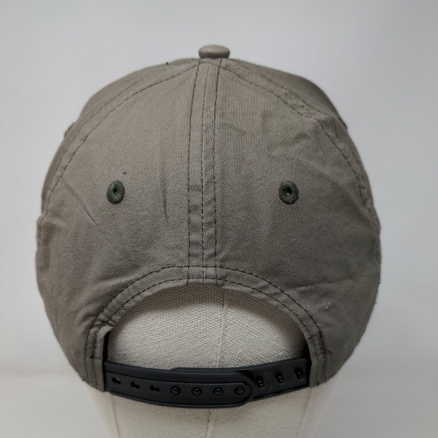 RSG Snapback Hat Tan One Size Adjustable Vented Holes Rope 6 Panel Pukka
