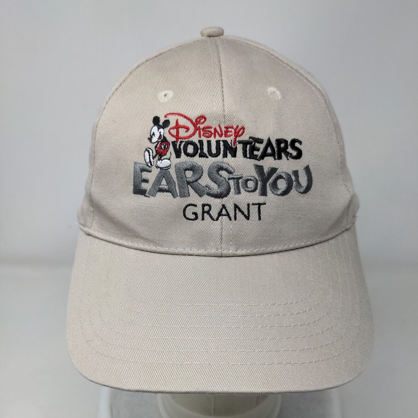 Disney Voluntears Ears To You Grant Strapback Hat Tan One Size Mickey Mouse