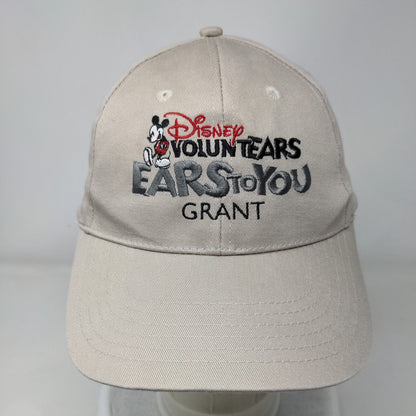 Disney Voluntears Ears To You Grant Strapback Hat Tan One Size Mickey Mouse