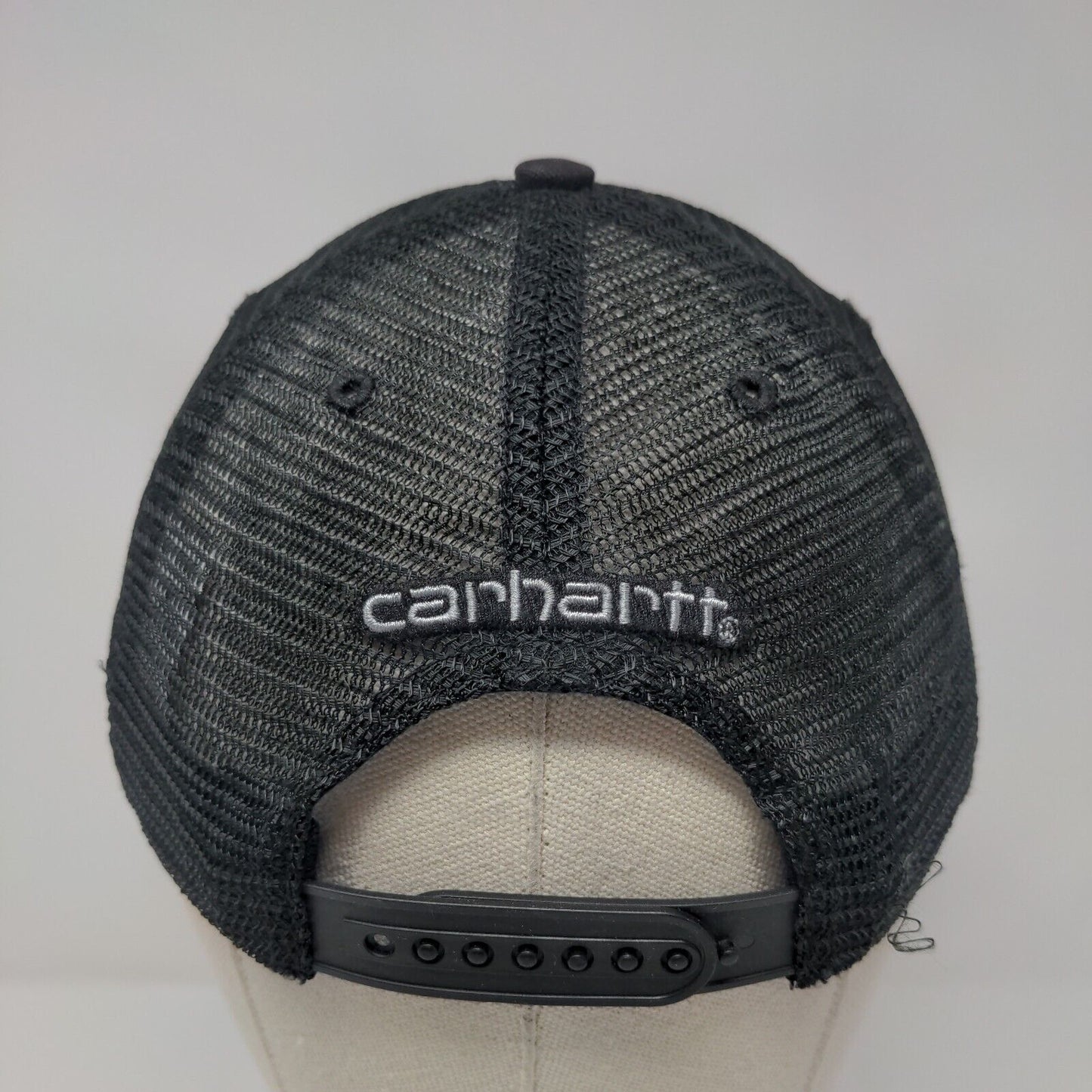 Carhartt Patch Snapback Mesh Back Trucker Hat Black OSFA Adjustable
