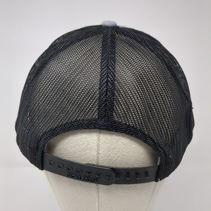 Richardson Snapback Trucker Hat Gray One Size Embroidered Logo 6 Panel