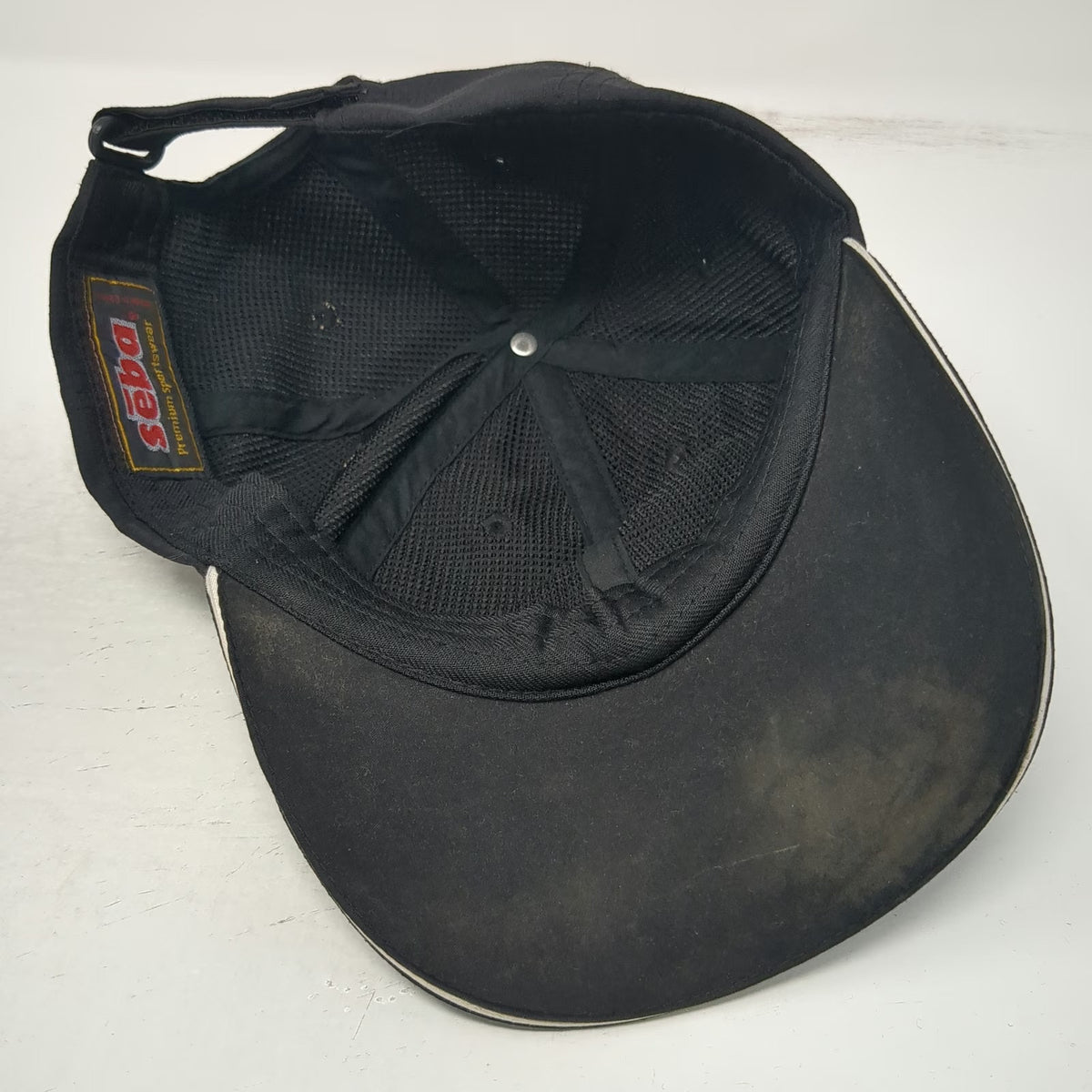 Seba Active Logo Baseball Cap Black Yellow White One Size Strapback Sport Hat