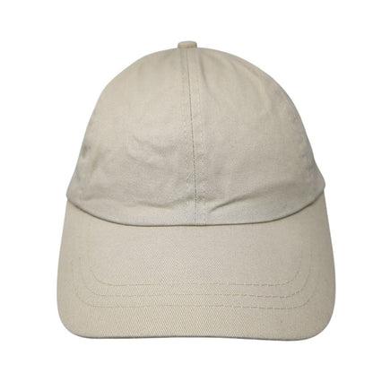Unbranded Strapback Hat Tan One Size Adjustable Vented Holes 6 Panel Blank