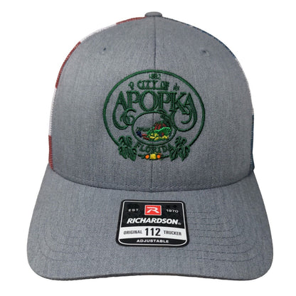 City Of Apopka Florida Mesh Back Trucker Hat Multi One Size Richardson 112