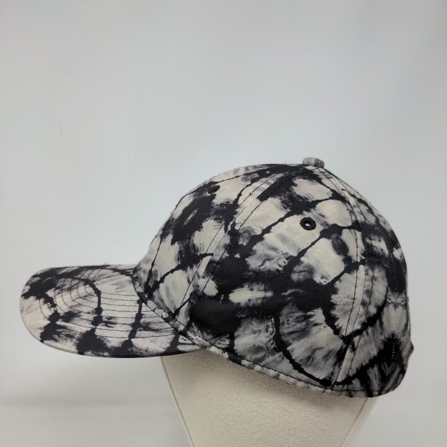 No Boundaries Slideback Hat Black One Size Adjustable Tie Dye Blank