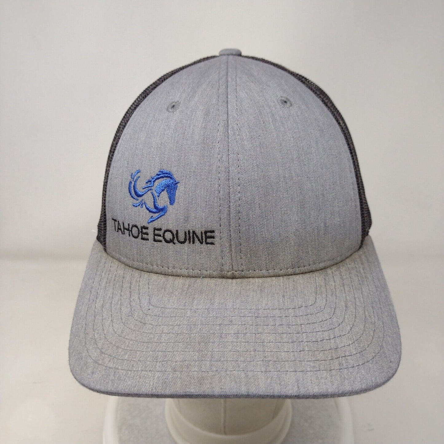 Tahoe Equine Snapback Mesh Back Trucker Hat Gray M/L Richardson