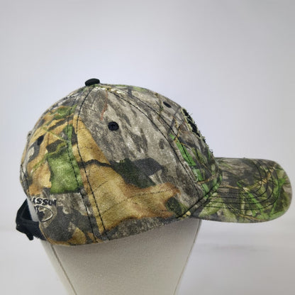 Mossy Oak Baseball Cap Green One Size Camo Strapback Hunting Fishing Hat Logo