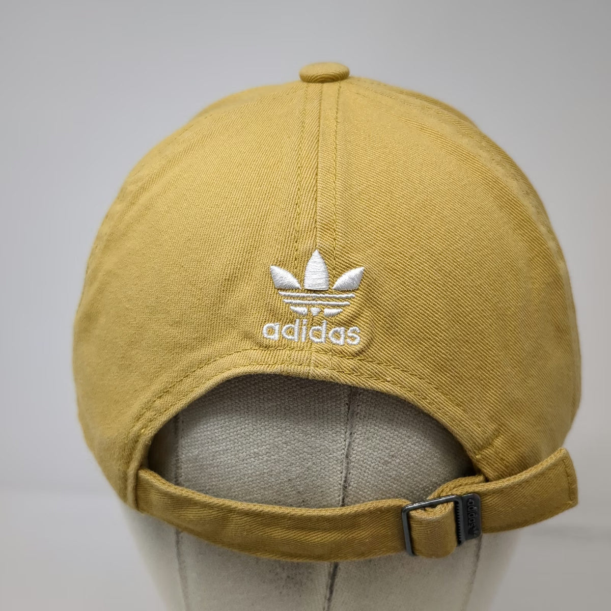 adidas Baseball Cap Brown One Size Embroidered Trefoil Logo Slideback Curved Hat