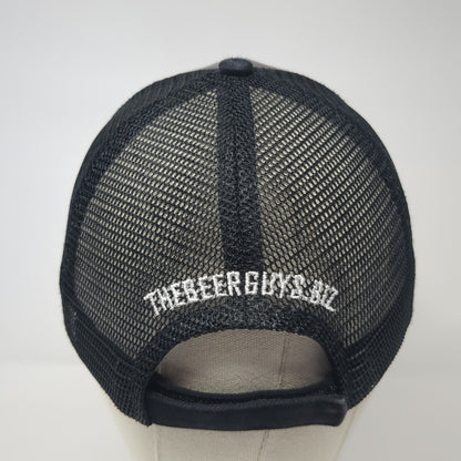 The Beer Guys Strapback Trucker Hat Black One Size Mesh Back Colorblock