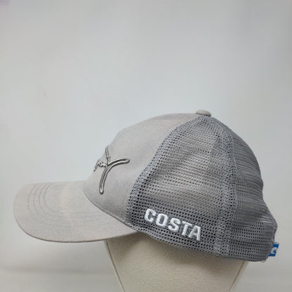 Marlin Snapback Mesh Back Trucker Hat Gray One Size Costa Del Mar 5 Panel