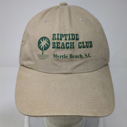 Head-A-Toe Baseball Cap Beige One Size Riptide Beach Club Myrtle Beach S.C. Hat