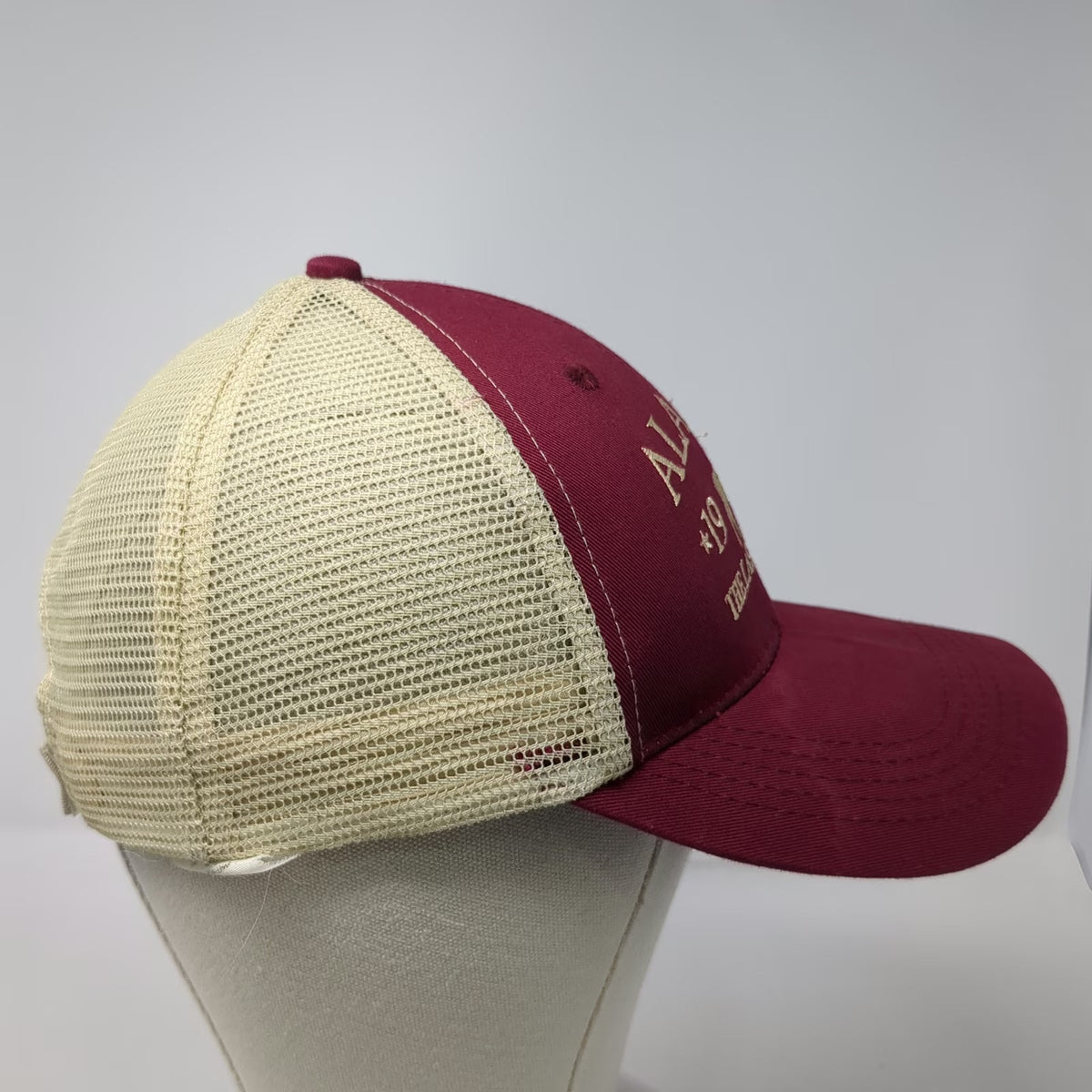 ACE USA Baseball Cap Red One Size Mesh Back Moose Alaska The Last Frontier Hat