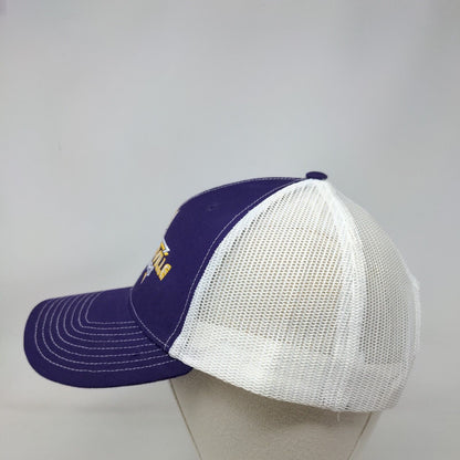 Brooksville All Stars Snapback Mesh Back Trucker Hat Purple Embroidered Logo