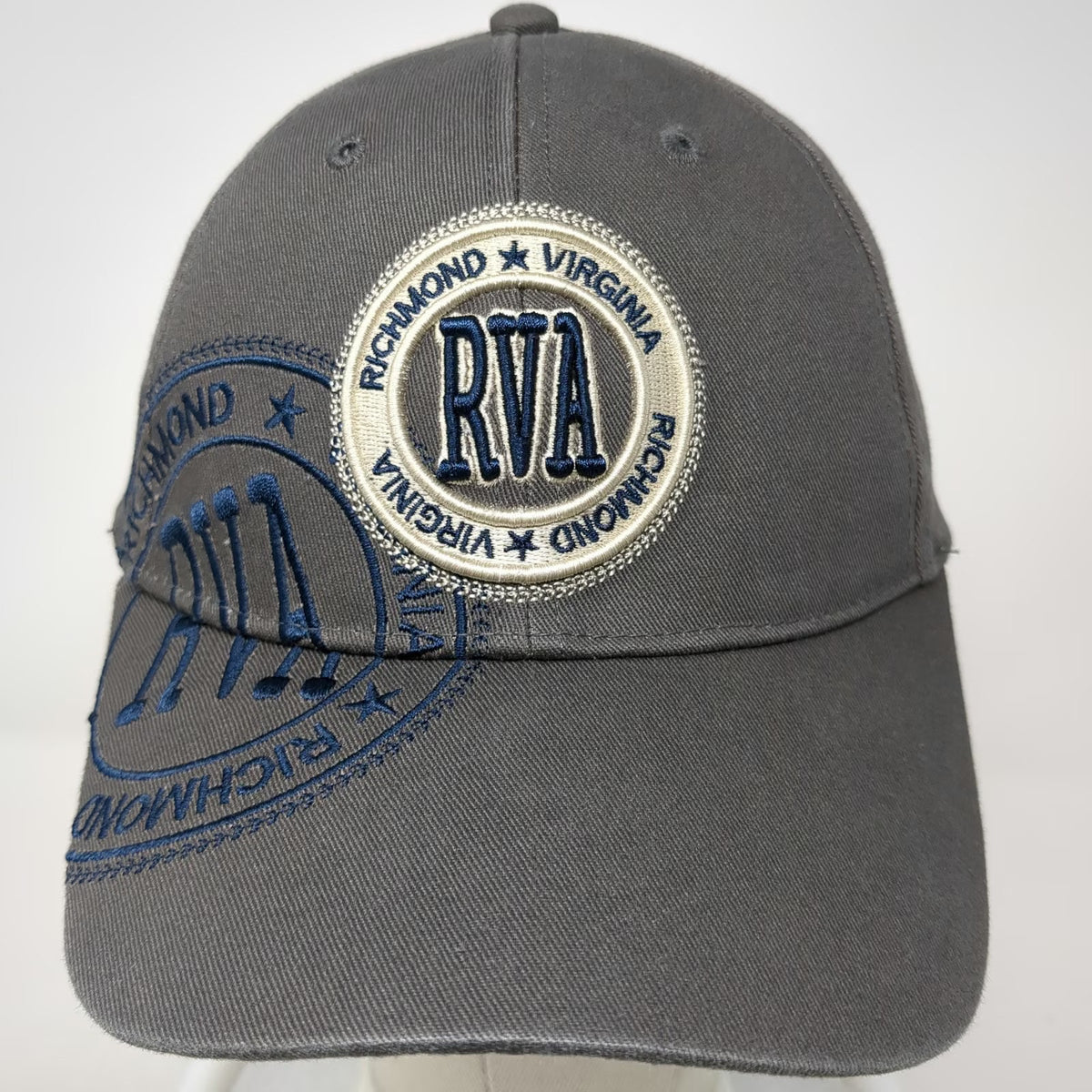 Robin Ruth Richmond Virginia RVA Gray Baseball Cap One Size Blue White Hat