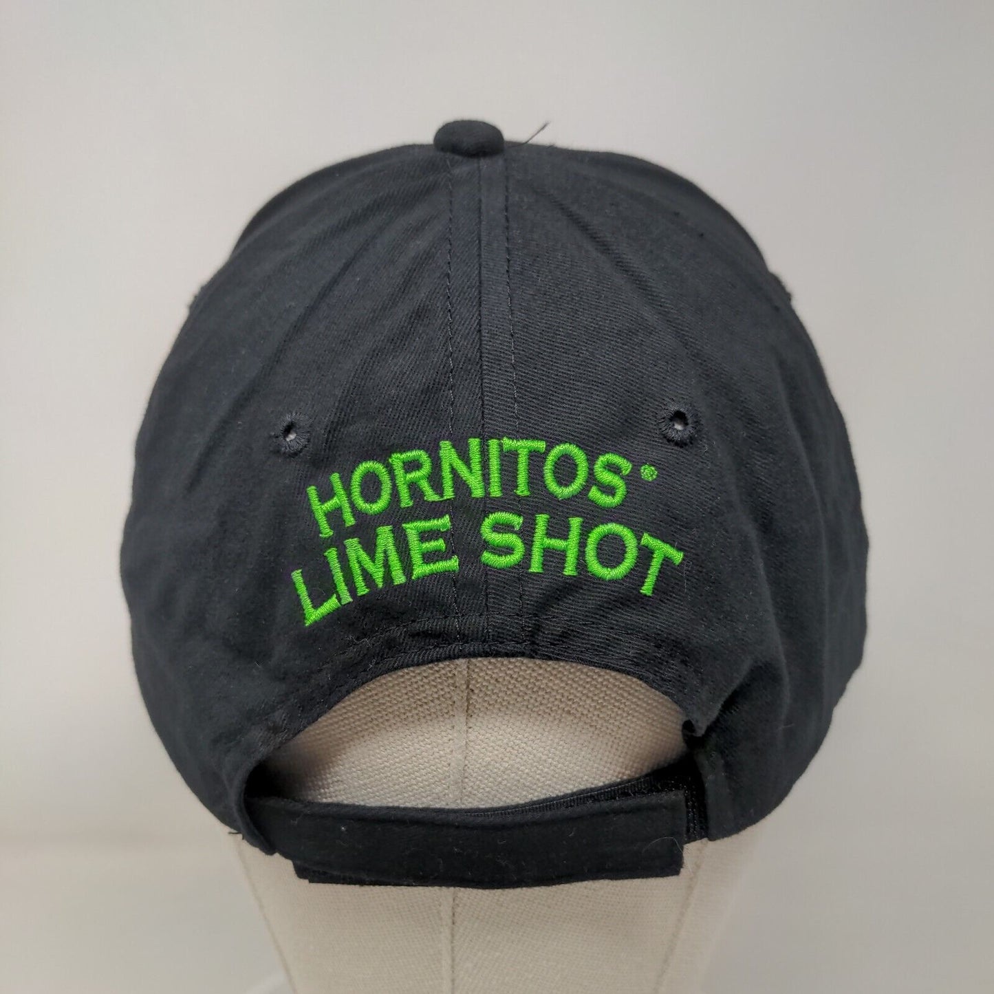 Hornitos Tequila Lime Shot Strapback Hat Black OSFA Embroidered Adjustable