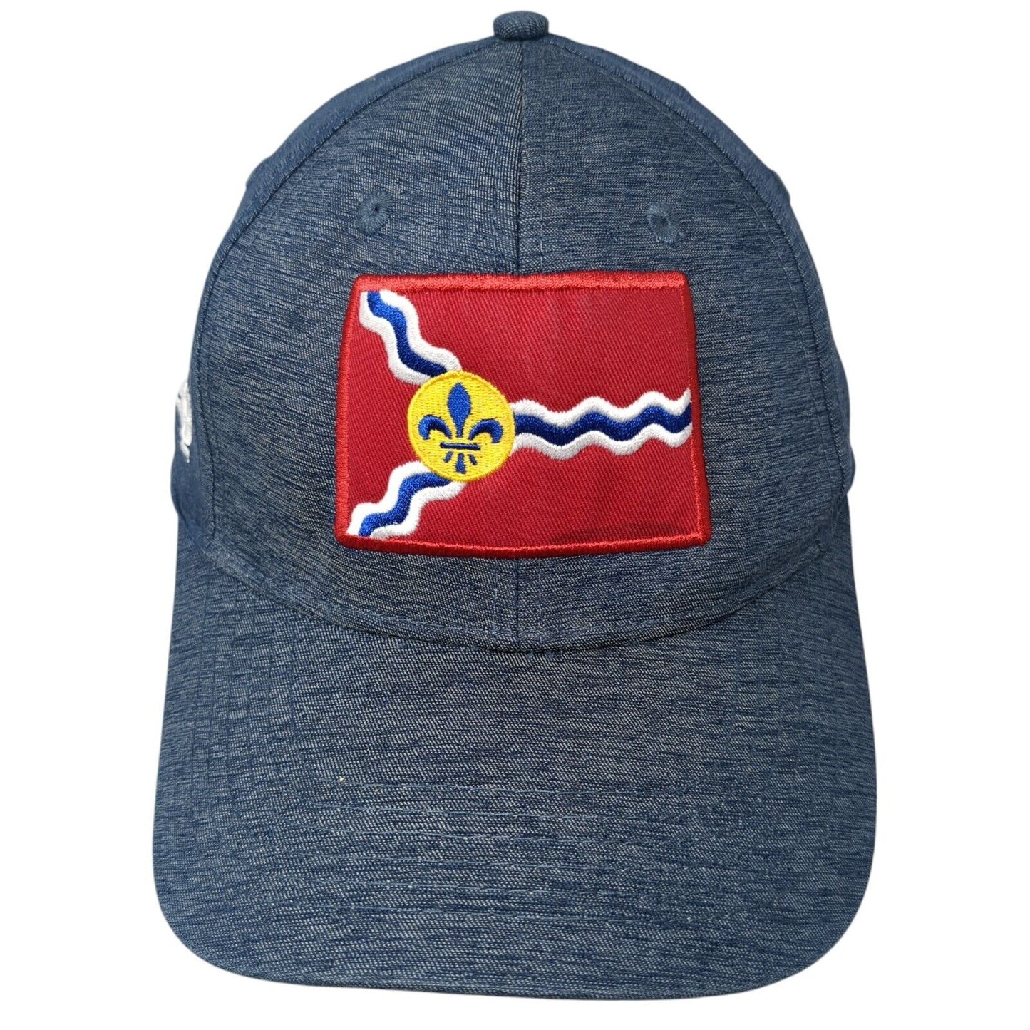 Flag of St. Louis Strapback Hat Blue OS Adjustable Mid Fit Embroidered Ahead