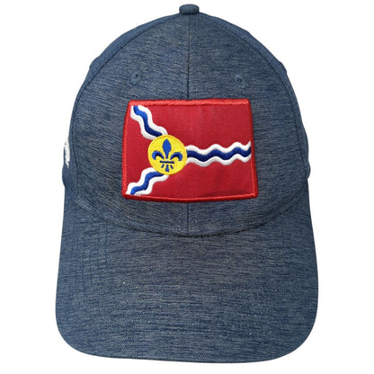 Flag of St. Louis Strapback Hat Blue OS Adjustable Mid Fit Embroidered Ahead