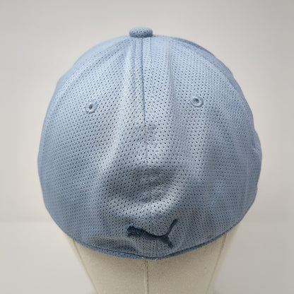 PUMA Fitted Hat Blue One Size Stretch Lightweight Embroidered Breathable