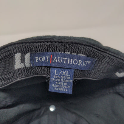Cinder Fitted Hat Black L/XL Flex Fit Embroidered 6 Panel Port Authority