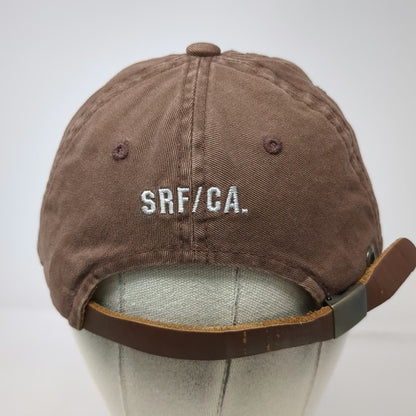 Moss Baseball Cap Brown One Size Leather Strapback 75 SRF CA Cotton Twill Hat