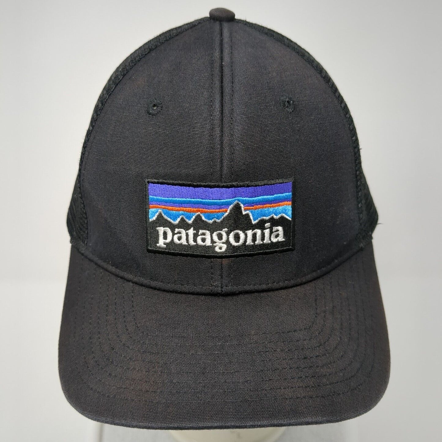 Patagonia Snapback Trucker Hat Black One Size Mesh Back Adjustable