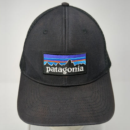 Patagonia Snapback Trucker Hat Black One Size Mesh Back Adjustable