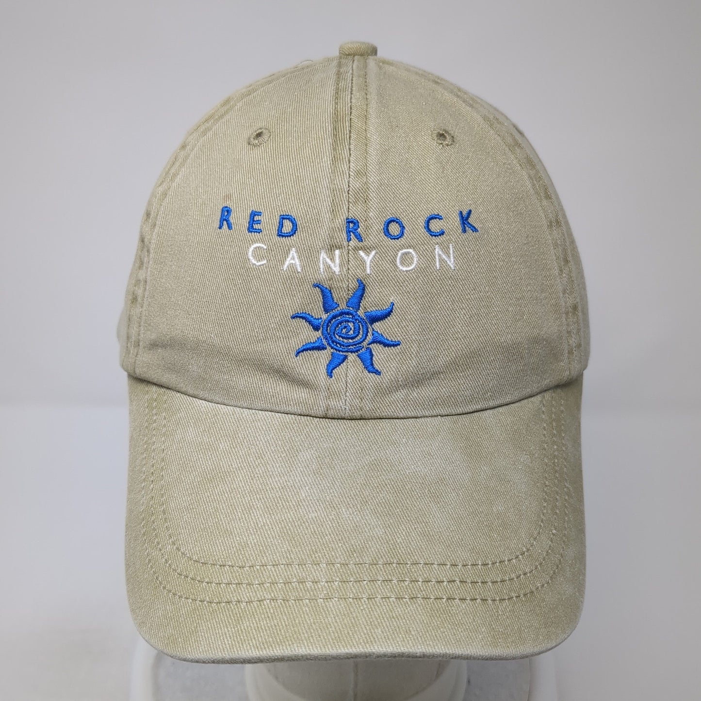 Red Rock Canyon Slideback Baseball Cap Brown One Size Adjustable Embroidered