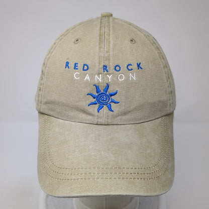 Red Rock Canyon Slideback Baseball Cap Brown One Size Adjustable Embroidered