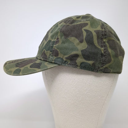 Adidas Baseball Cap Green One Size Camo Embroidered Trefoil Logo Adjustable Hat