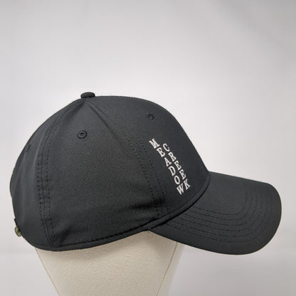 Meadow Creek ID Golf Strapback Hat Black One Size Adjustable 6 Panel