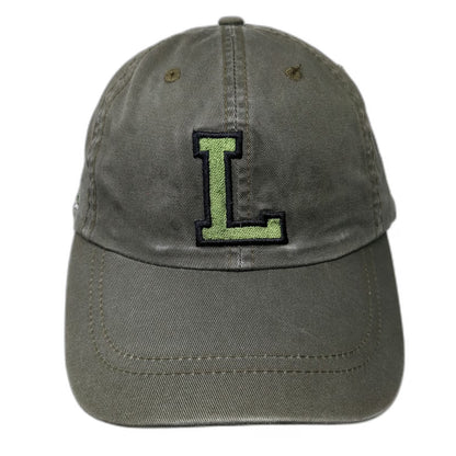 Lacoste Baseball Cap Green One Size Embroidered Letter L Striped Slideback Hat