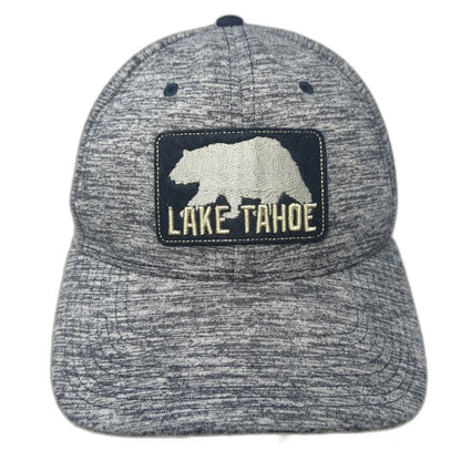 The Game Baseball Cap Gray M Lake Tahoe Bear Red Hut A-Flex Stretch Fitted Hat