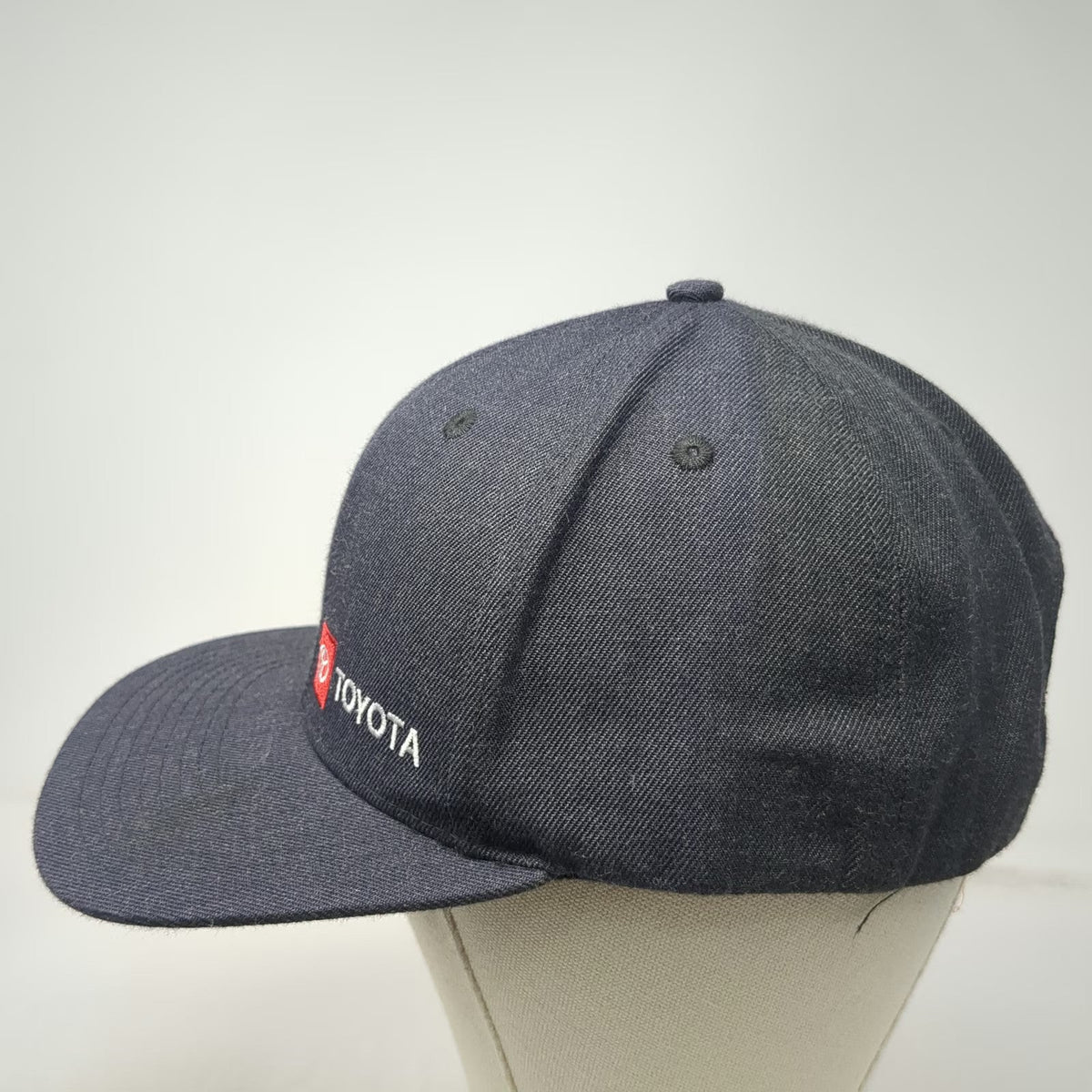 Yupoong Snapback Hat Gray Red White One Size Toyota Logo Structured Flat Bill