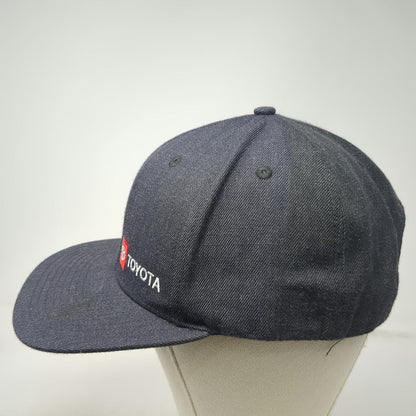 Yupoong Snapback Hat Gray Red White One Size Toyota Logo Structured Flat Bill