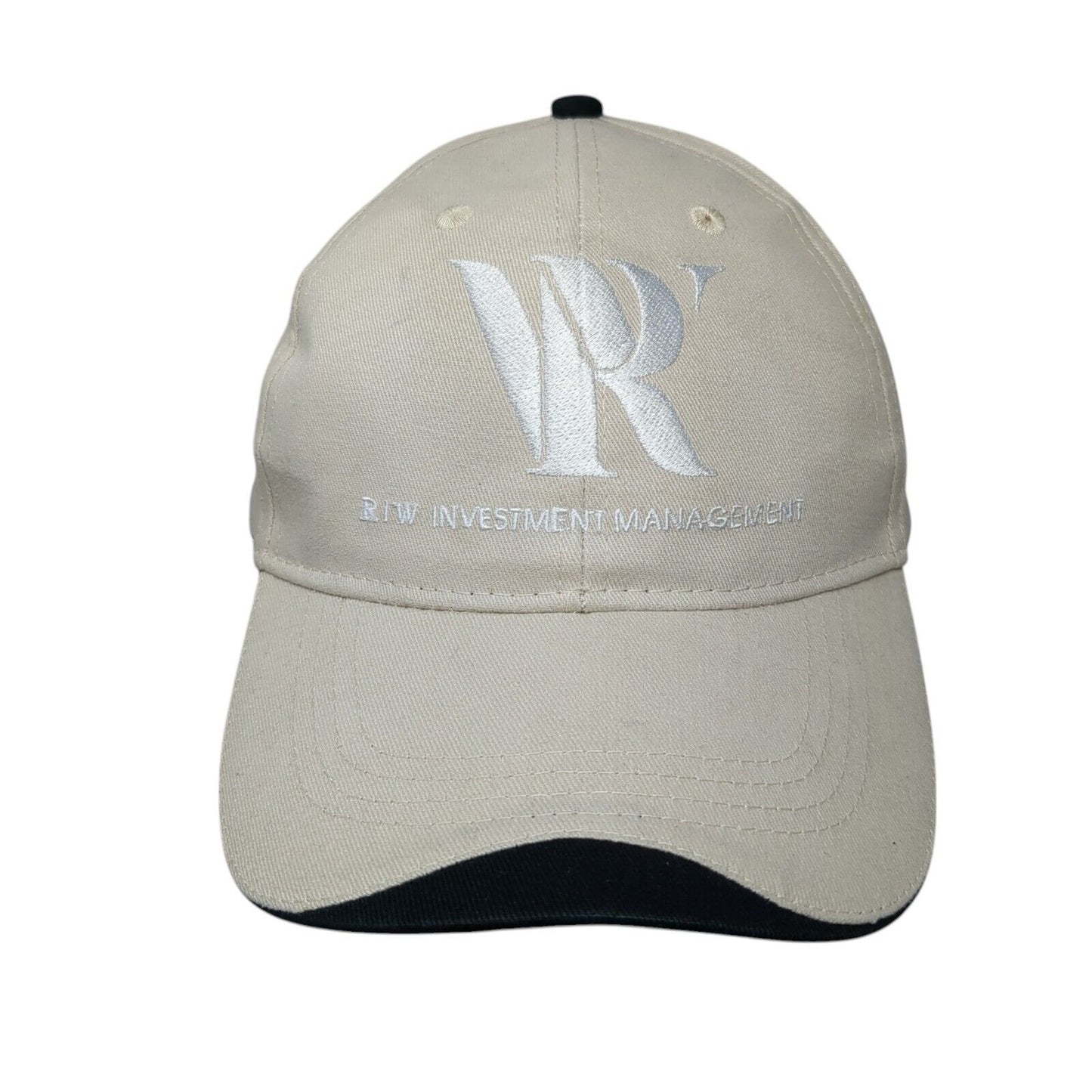 R|W Investment Management Strapback Hat Tan One Size Adjustable Hit Wear Cotton
