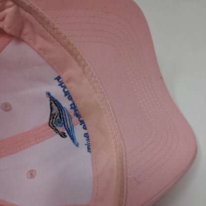 Inhale Exhale Swim Strapback Hat Pink One Size Embroidered George