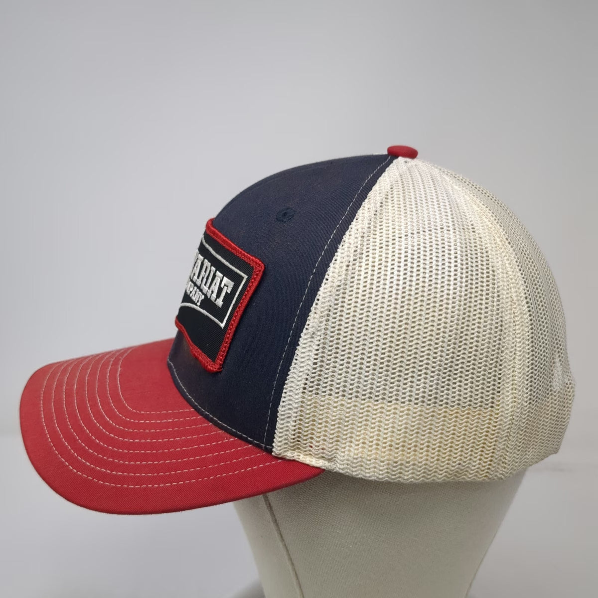 Richardson Trucker Hat Blue Red White OSFM Proletariat Wine Company Mesh Back