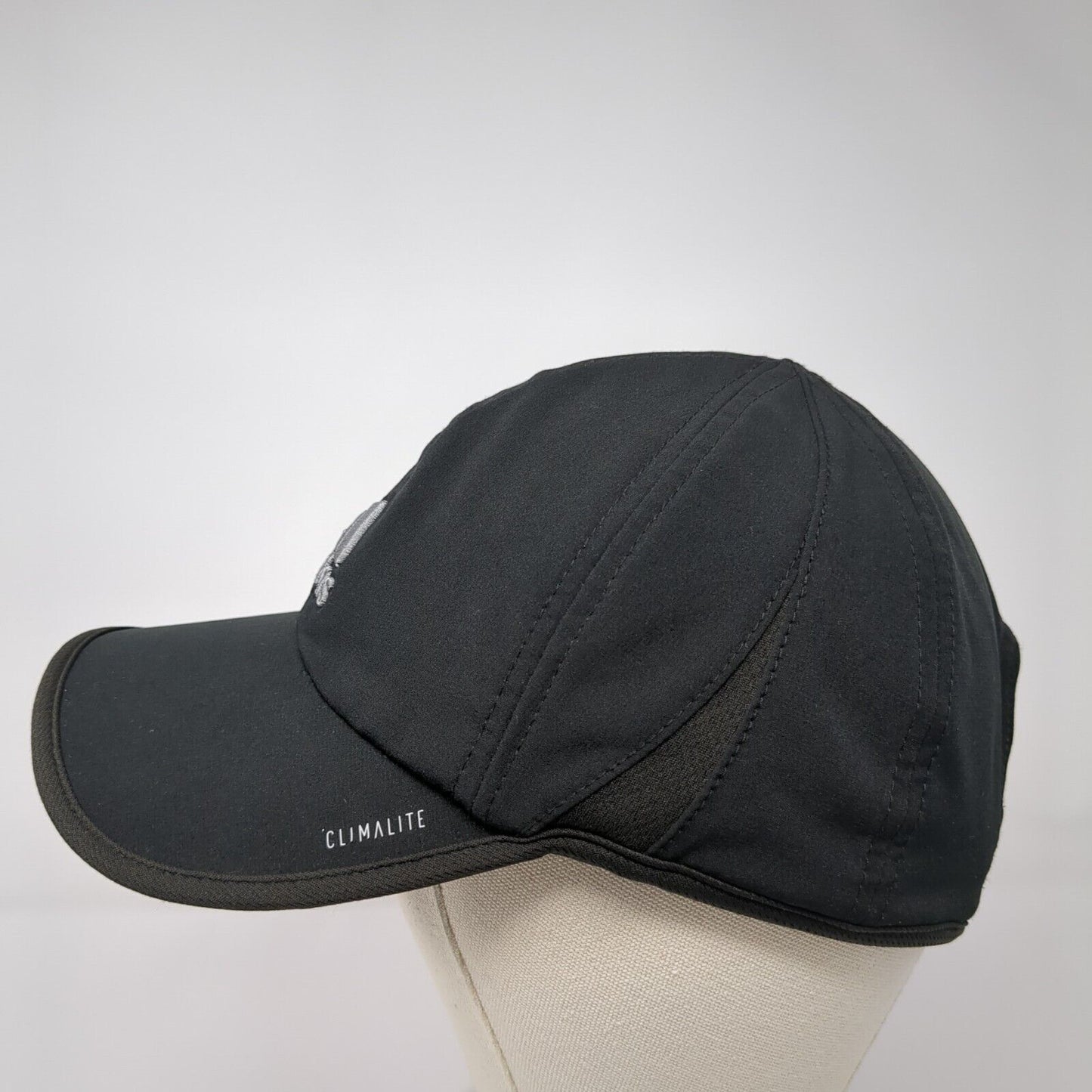 Adidas 3 Stripes Strapback Hat Black One Size Adjustable Climalite