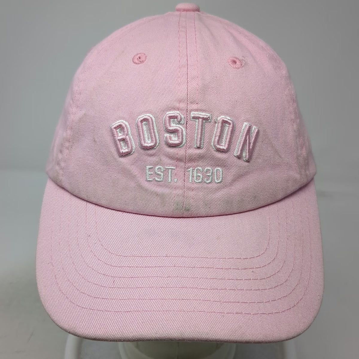 Ellidan Boston Est 1630 Pink One Size Baseball Cap Slideback Embroidered Hat