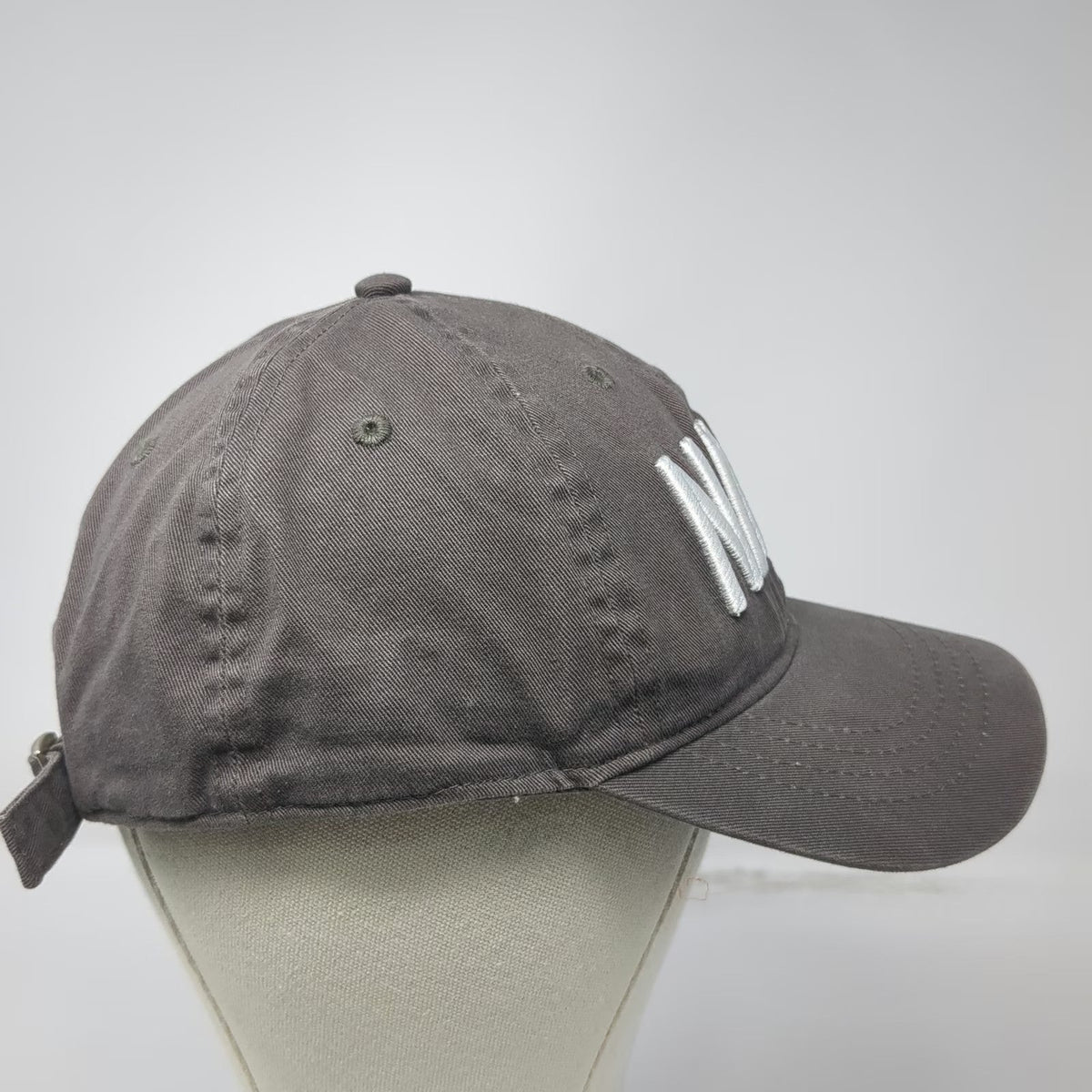 The NASH Collection Baseball Cap Gray One Size Embroidery Slideback Curved Hat