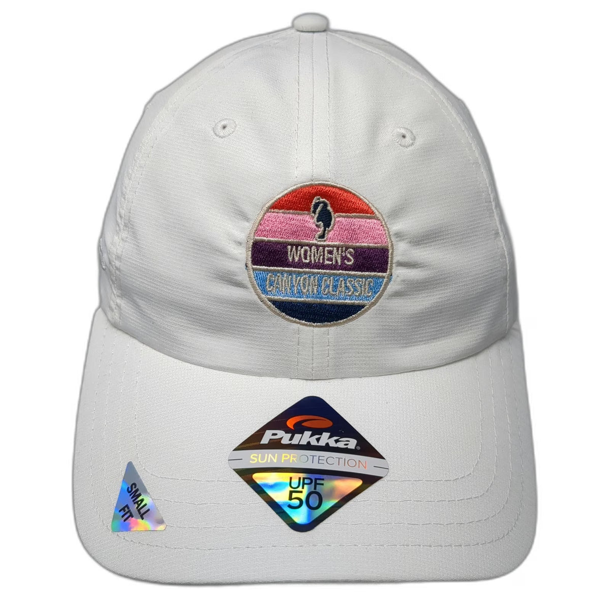Pukka Baseball Cap White One Size Strapback Canyon Classic UPF 50 Small Fit Hat