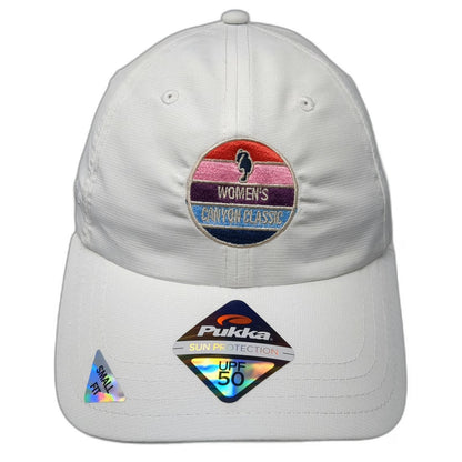 Pukka Baseball Cap White One Size Strapback Canyon Classic UPF 50 Small Fit Hat
