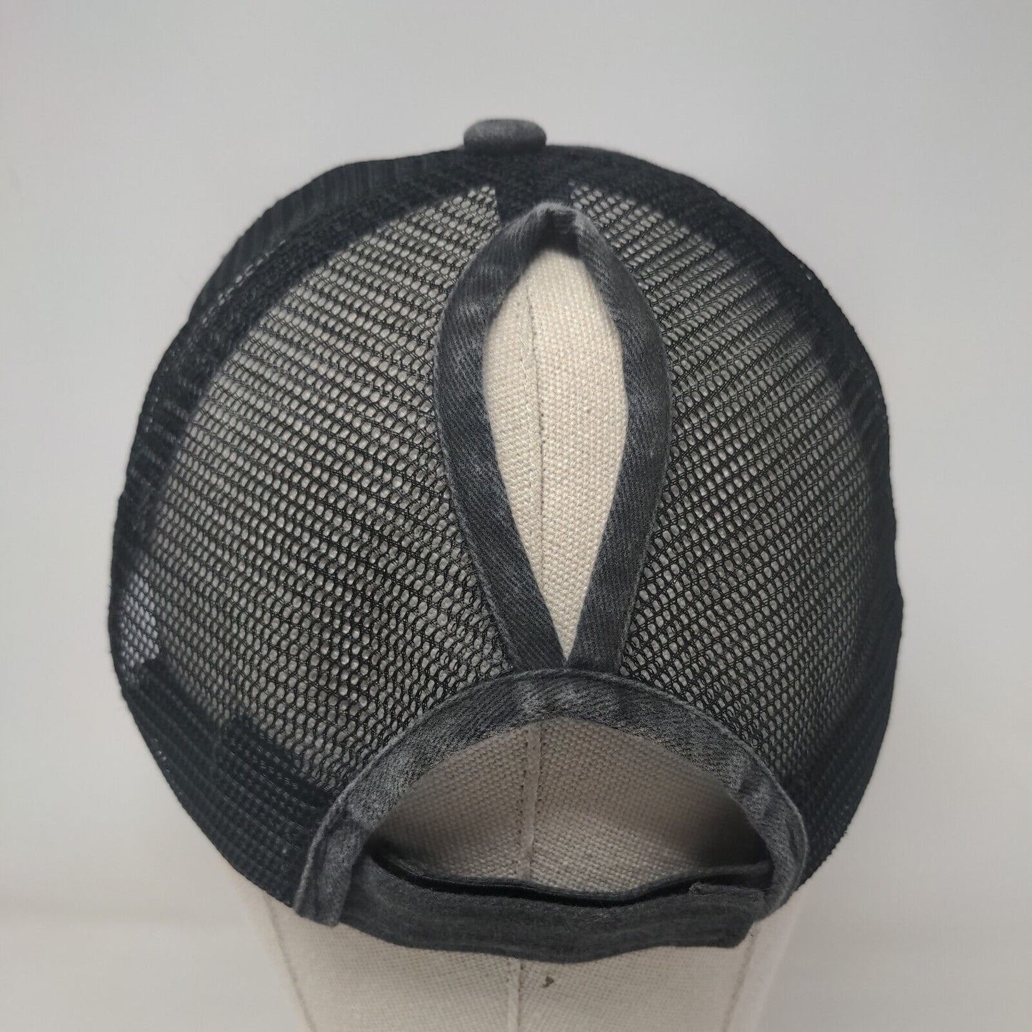 Unbranded Strapback Mesh Back Trucker Hat Gray One Size Adjustable Blank